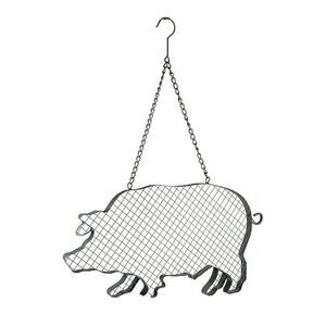 Metal and Mesh Wire Hanging Pig Farmhouse Decor
